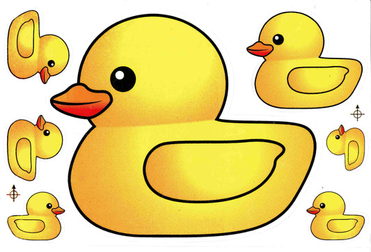 Badeente gelbe Ente Aufkleber Sticker Motorrad Roller Skateboard Auto Tuning selbstklebend