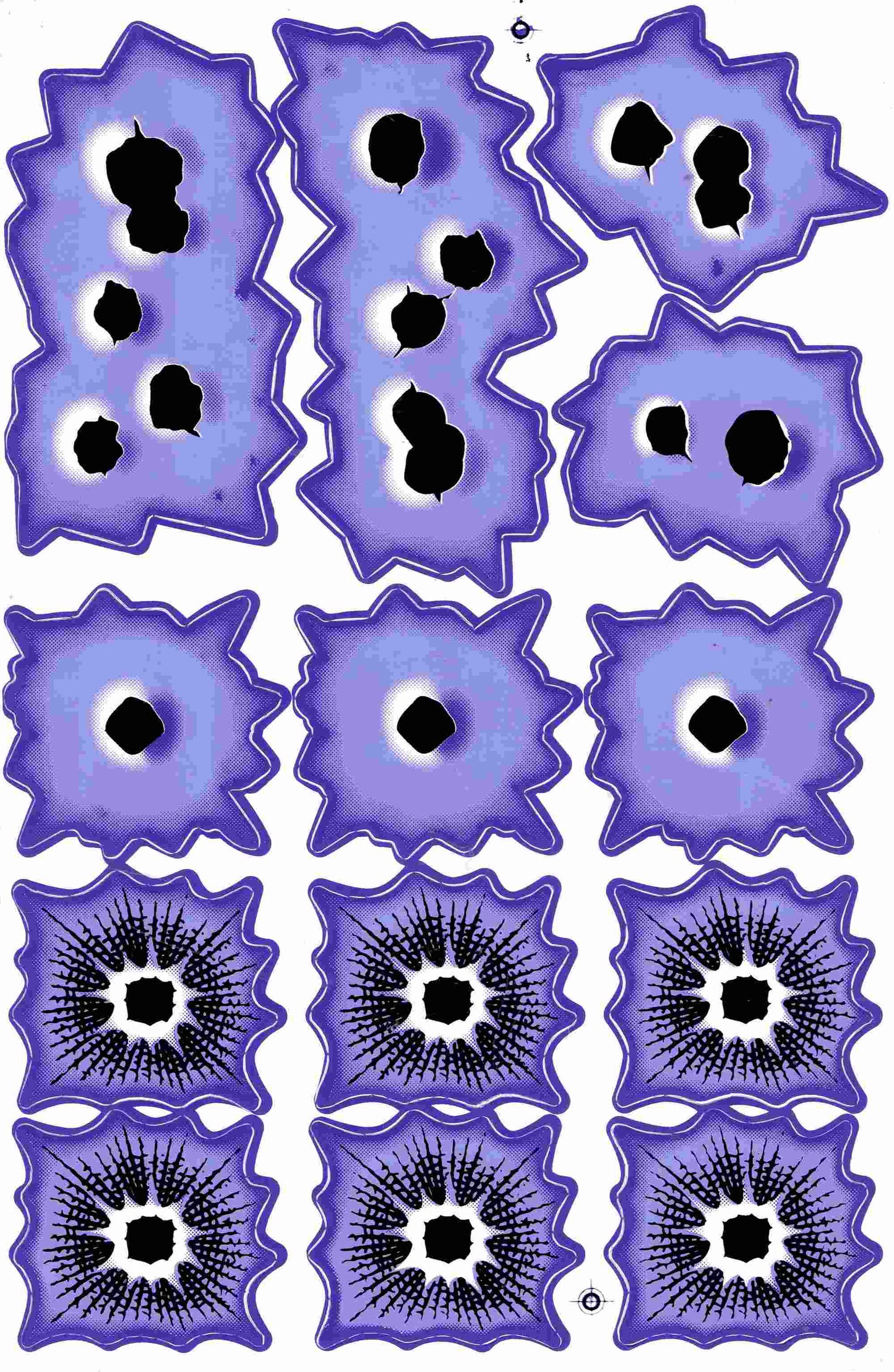 Bullet holes gold sticker motorcycle scooter skateboard car tuning self-adhesive 515