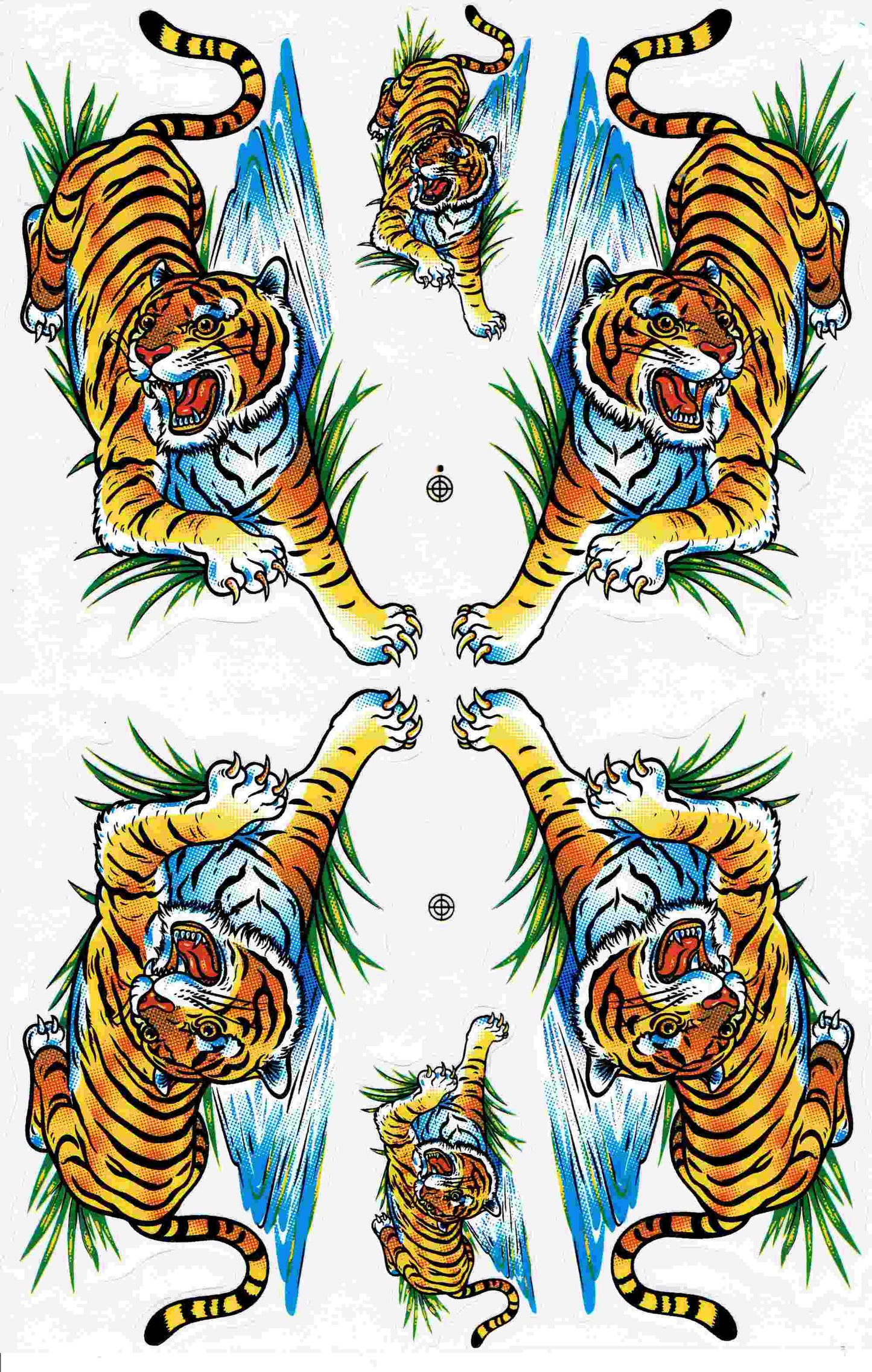 Tiger Aufkleber Sticker Motorrad Roller Skateboard Auto Tuning Modellbau selbstklebend 413