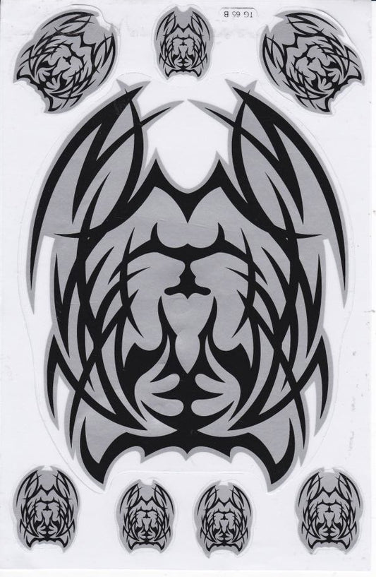 Tiger Flammen Feuer grau Aufkleber Sticker Motorrad Roller Skateboard Auto Tuning Modellbau selbstklebend 418