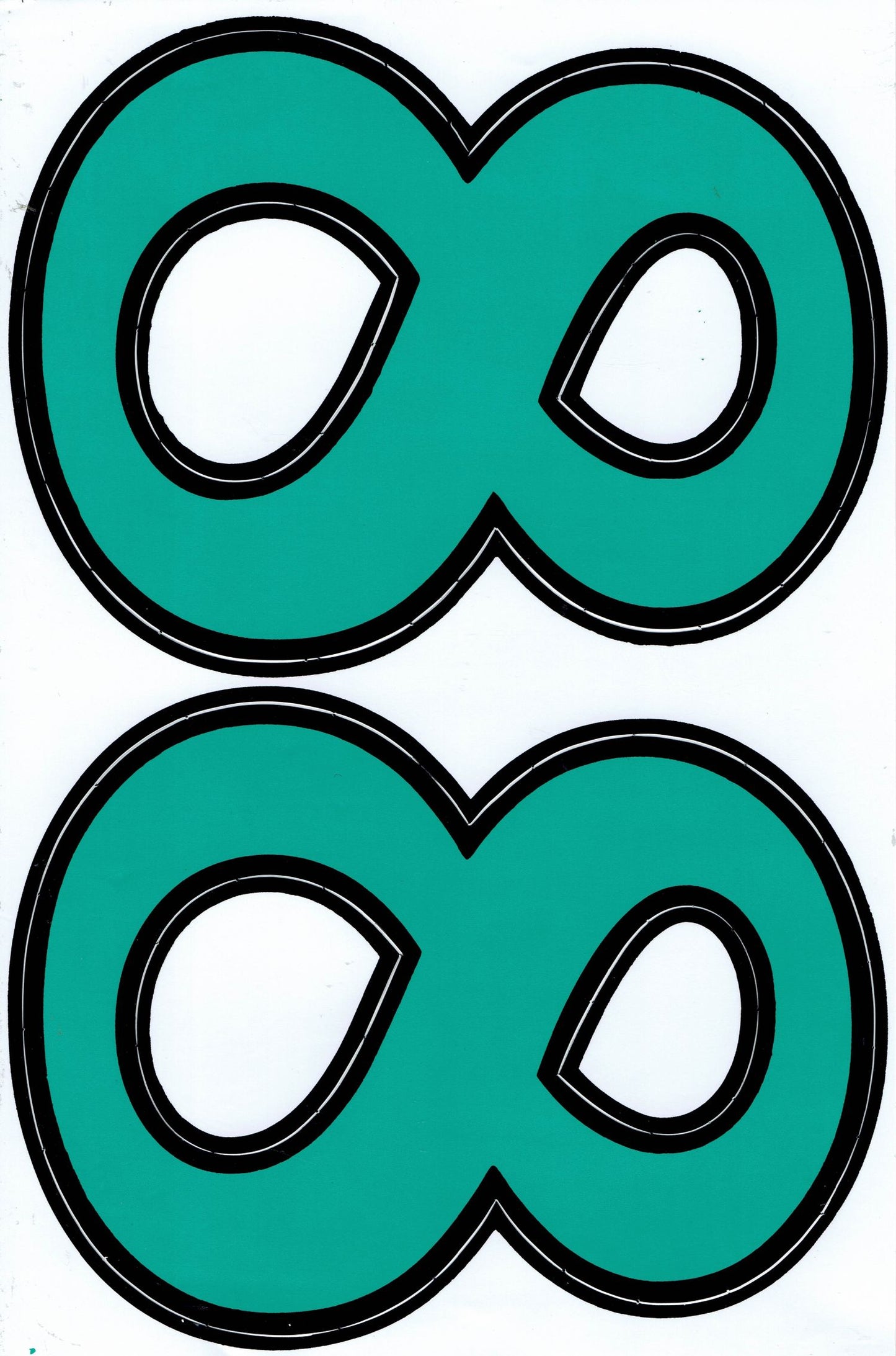 Large number 8 green 165 mm high sticker motorcycle scooter skateboard car tuning model building self-adhesive 430