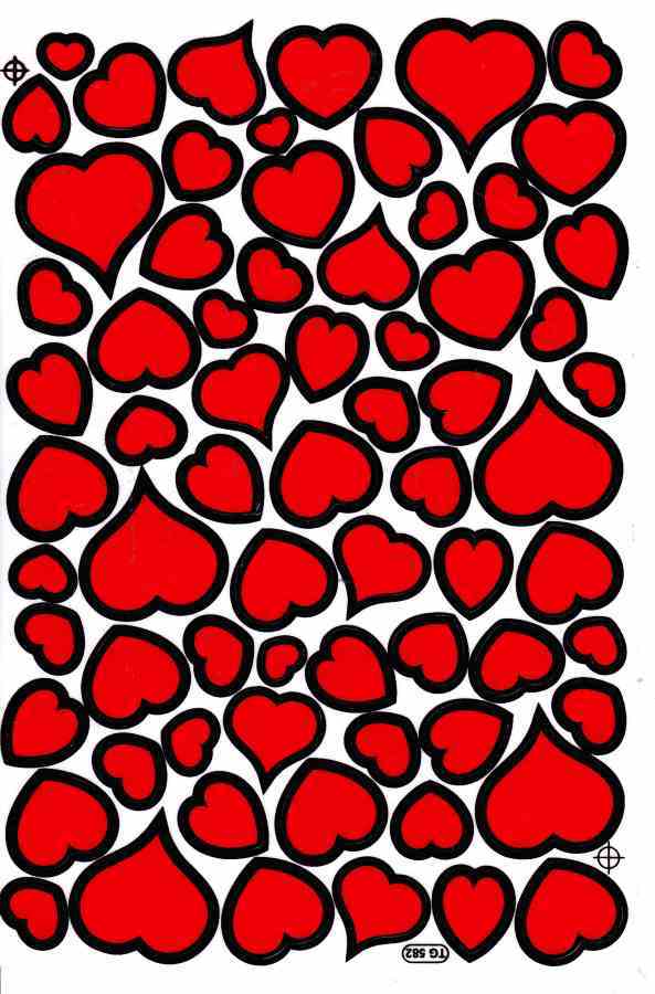Coeurs Coeur Amour Autocollants pour Enfants Artisanat Maternelle Anniversaire 1 feuille 435