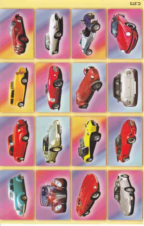 Autocollant de voiture de sport de voiture pour enfants artisanat maternelle anniversaire 1 feuille 437