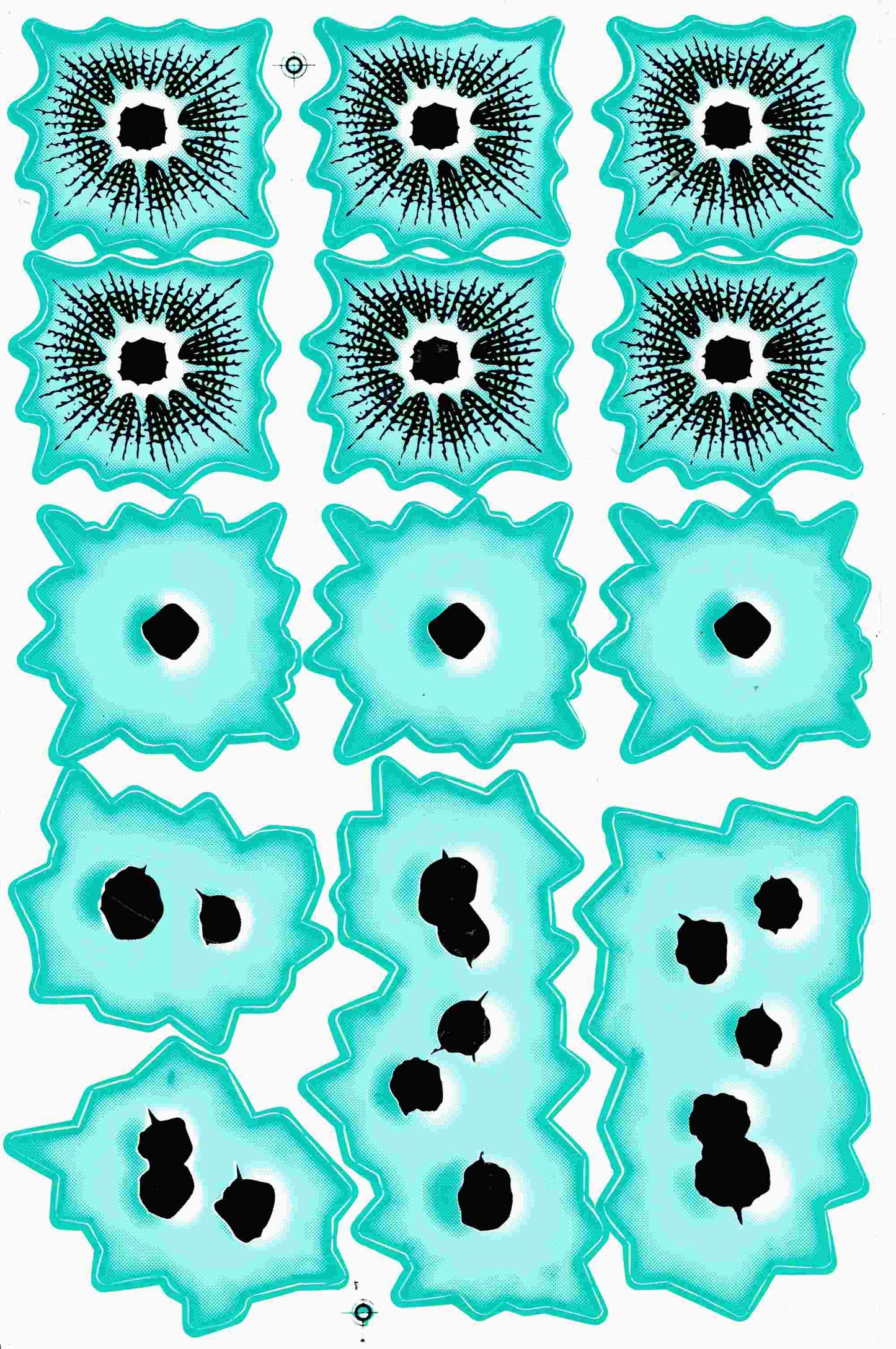 Bullet holes gold sticker motorcycle scooter skateboard car tuning self-adhesive 515