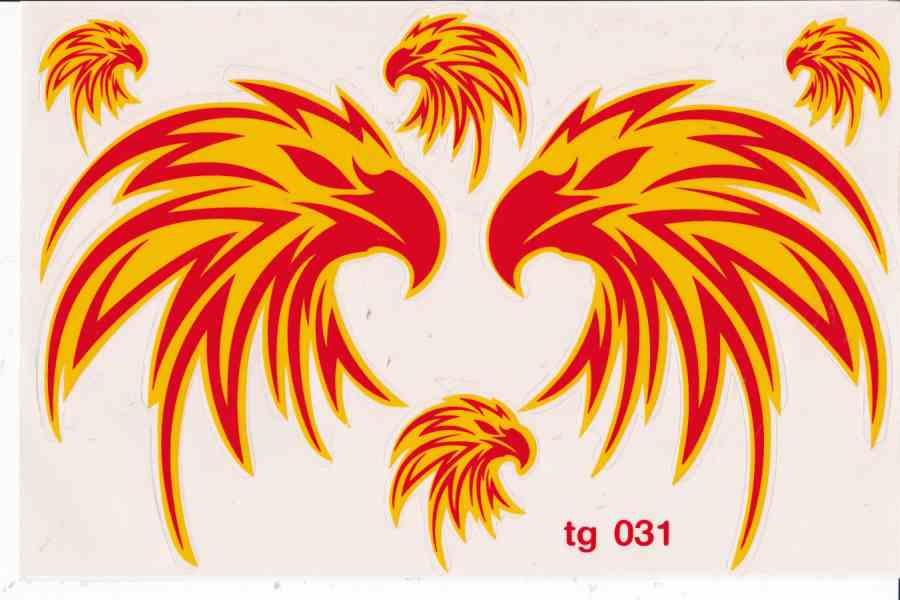 Eagle head swinging wings sticker motorcycle scooter skateboard car tuning model building self-adhesive 445