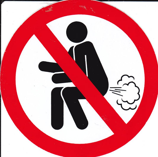 Verboten " Furzen pupsen " rund Aufkleber Sticker selbstklebend 465
