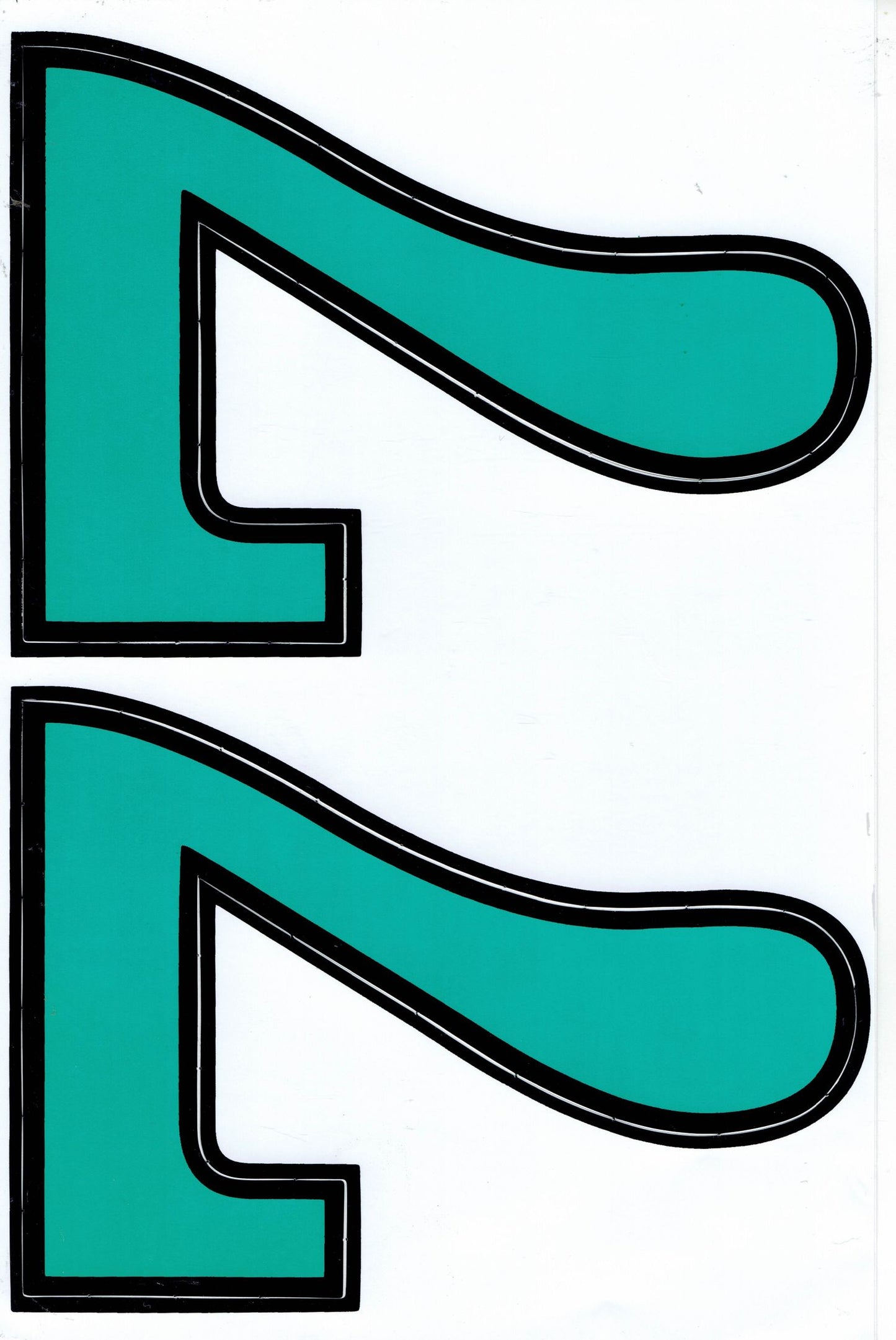 Grosse Nummer 7 grün 165 mm hoch Aufkleber Sticker Motorrad Roller Skateboard Auto Tuning Modellbau selbstklebend 466