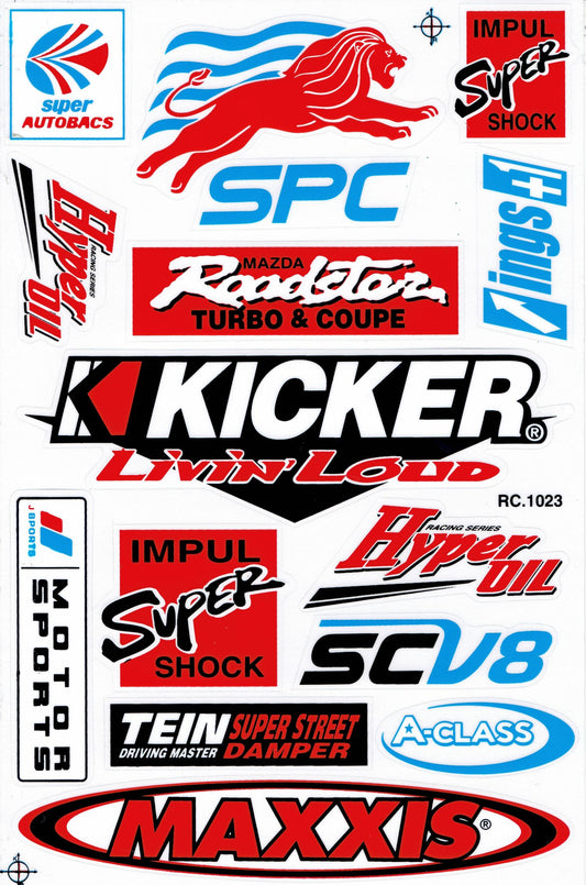 Sponsor Sponsoren Logo Aufkleber Sticker Motorrad Roller Skateboard Auto Tuning Modellbau selbstklebend 466