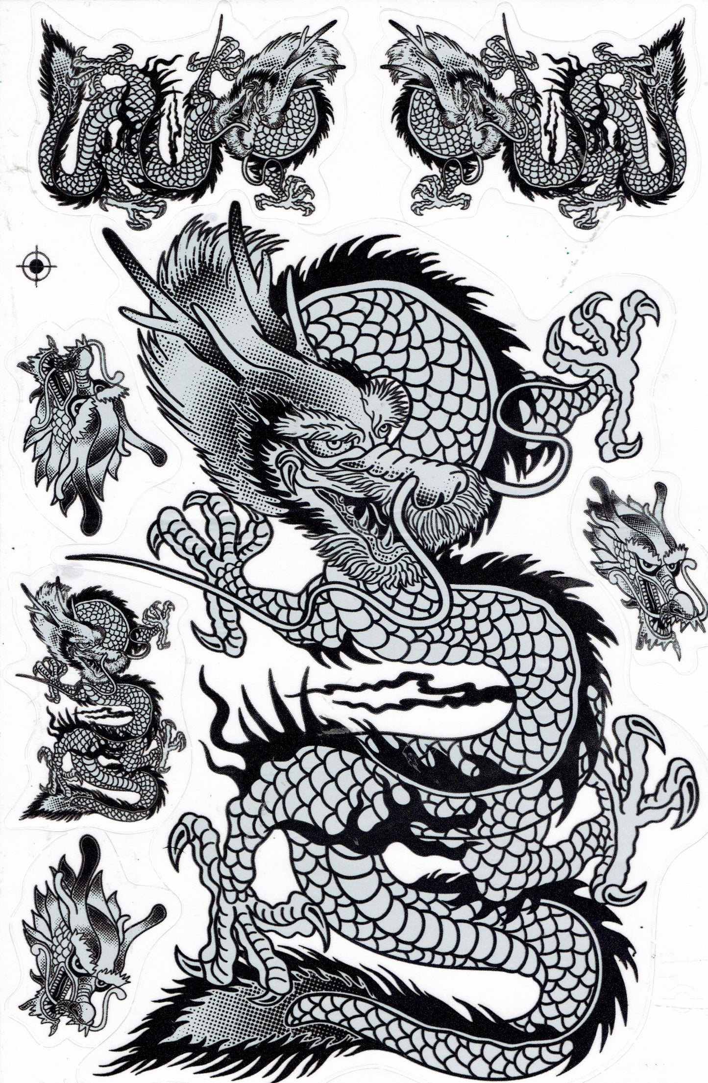 Dragon serpent autocollant noir moto scooter skateboard voiture tuning autocollant 474