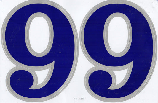 Grosse Nummer 6 / 9 blau 165 mm hoch Aufkleber Sticker Motorrad Roller Skateboard Auto Tuning Modellbau selbstklebend 478