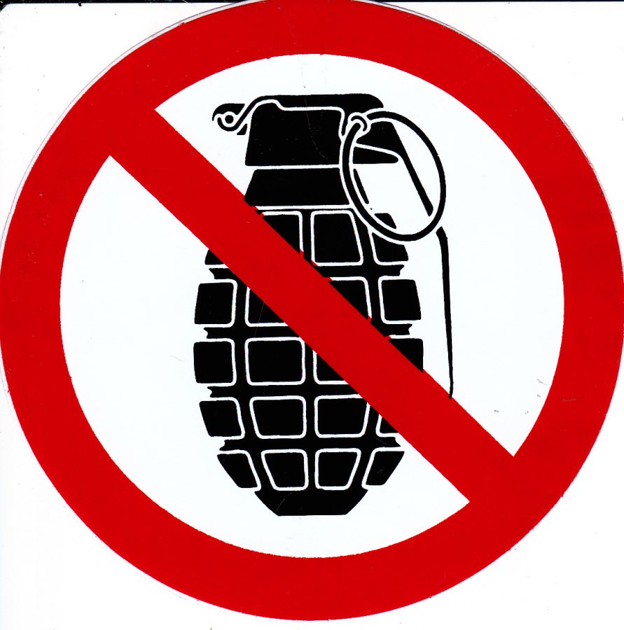 Forbidden "hand grenade" round sticker sticker self-adhesive 483