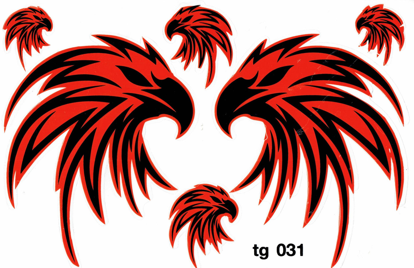 Tête d'aigle ailes battantes autocollant moto scooter planche à roulettes voiture tuning modèle bâtiment auto-adhésif 528