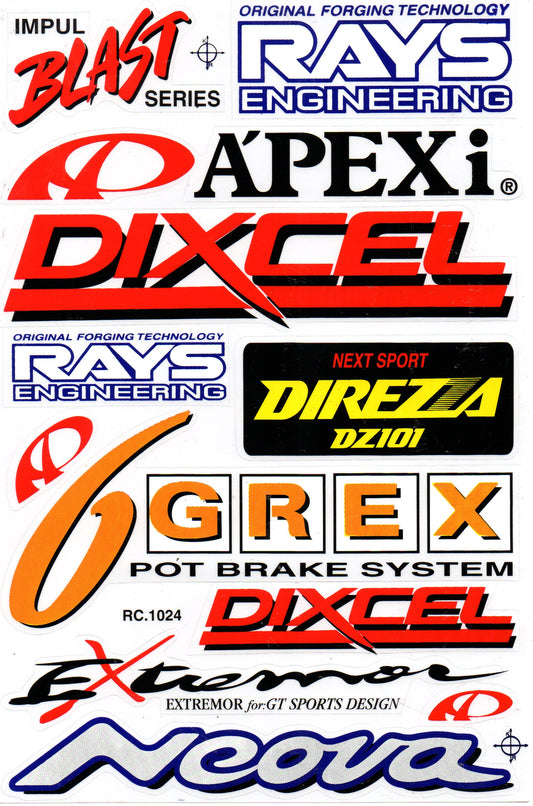 Sponsor Sponsoren Logo Aufkleber Sticker Motorrad Roller Skateboard Auto Tuning Modellbau selbstklebend 534