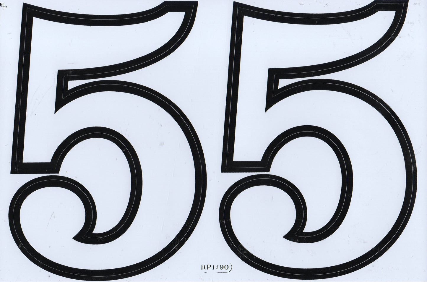 Grand numéro 5 blanc 165 mm de haut autocollant moto scooter planche à roulettes voiture tuning modèle bâtiment auto-adhésif 542