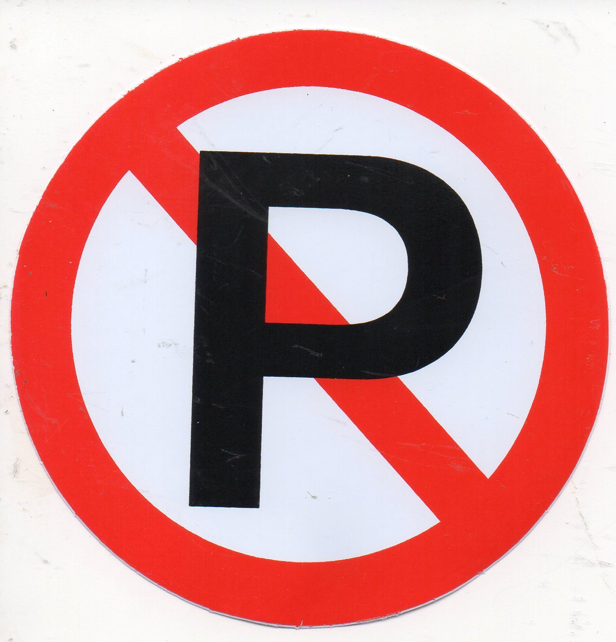 Autocollant rond "parking" interdit autocollant 559