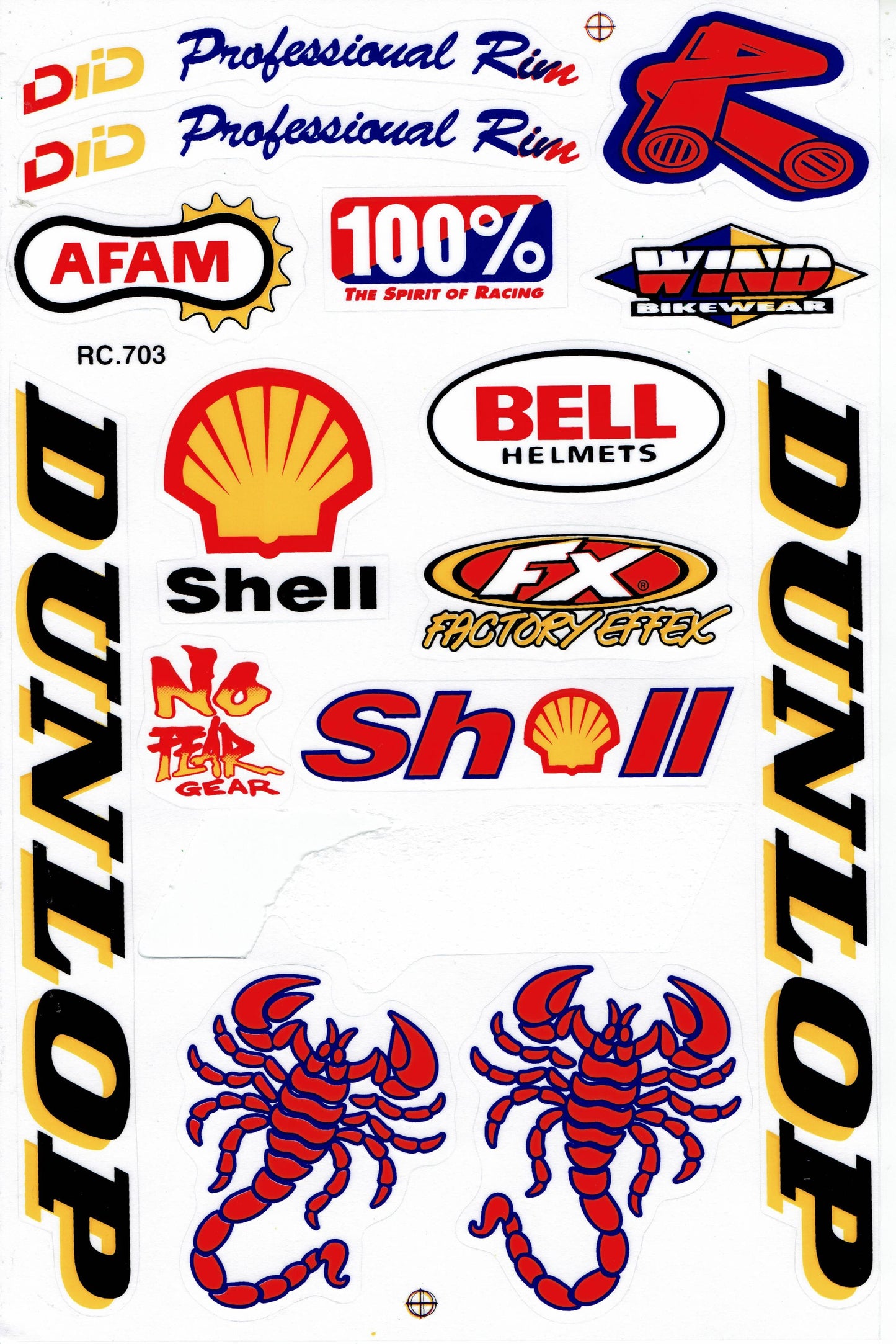 Sponsor Sponsoren Logo Aufkleber Sticker Motorrad Roller Skateboard Auto Tuning Modellbau selbstklebend 563