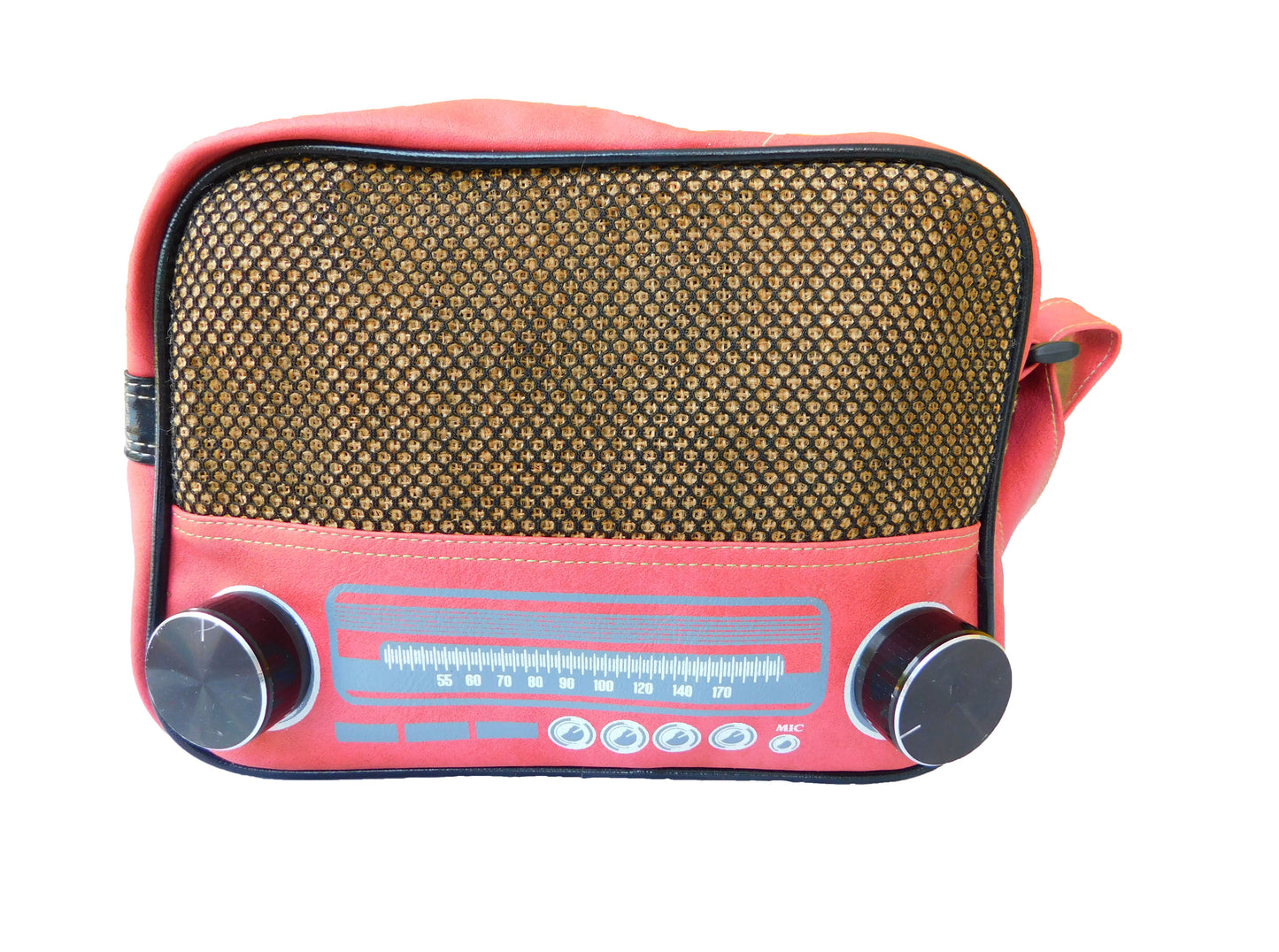 Vintage Radio Shoulder Bag - Retro Boombox Shoulder Bag with Zipper | Iconic Handbag for Women & Music Fans