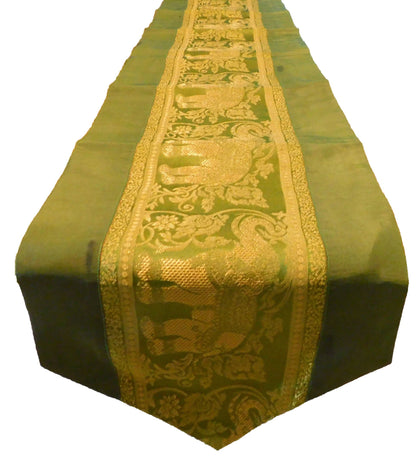 Chemin de table avec motif éléphant fête banquet Noël festival anniversaire fête de mariage salon cuisine nappe en soie thaïlandaise Thai Silk