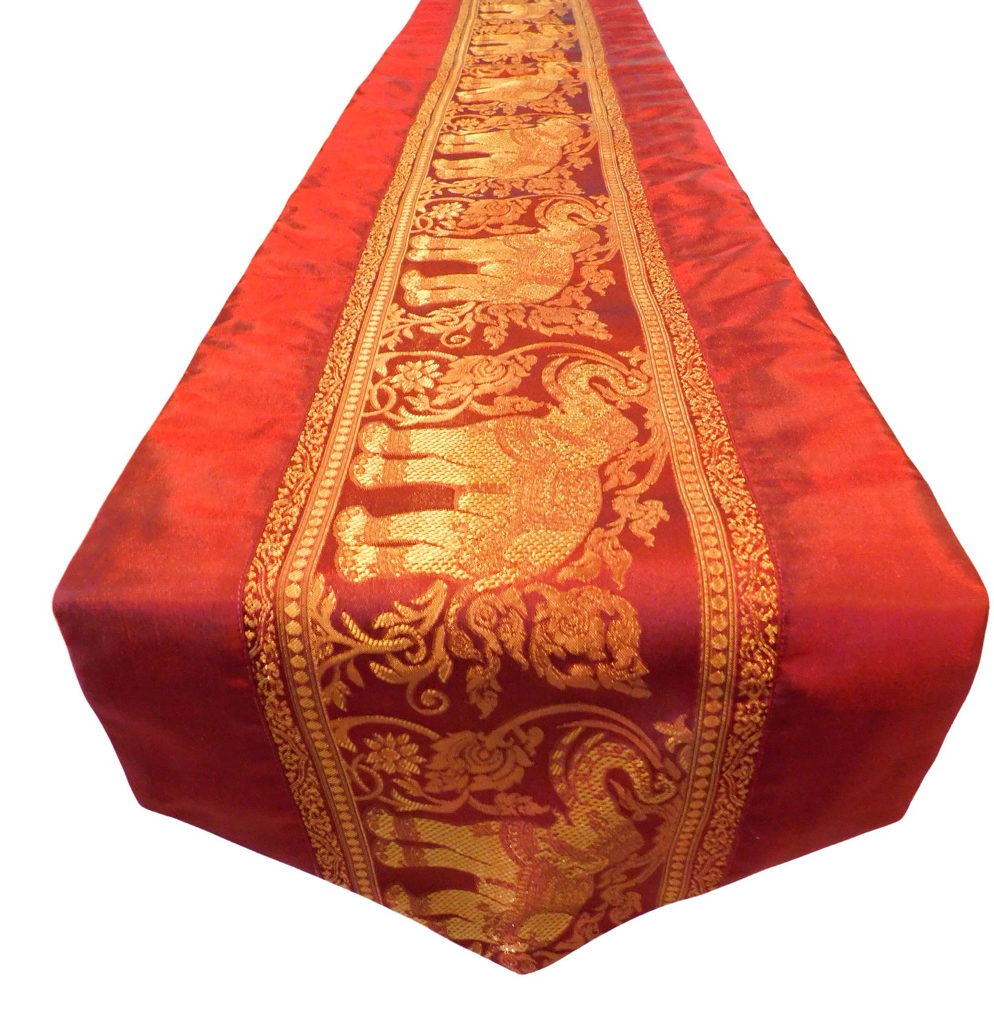 Chemin de table avec motif éléphant fête banquet Noël festival anniversaire fête de mariage salon cuisine nappe en soie thaïlandaise Thai Silk