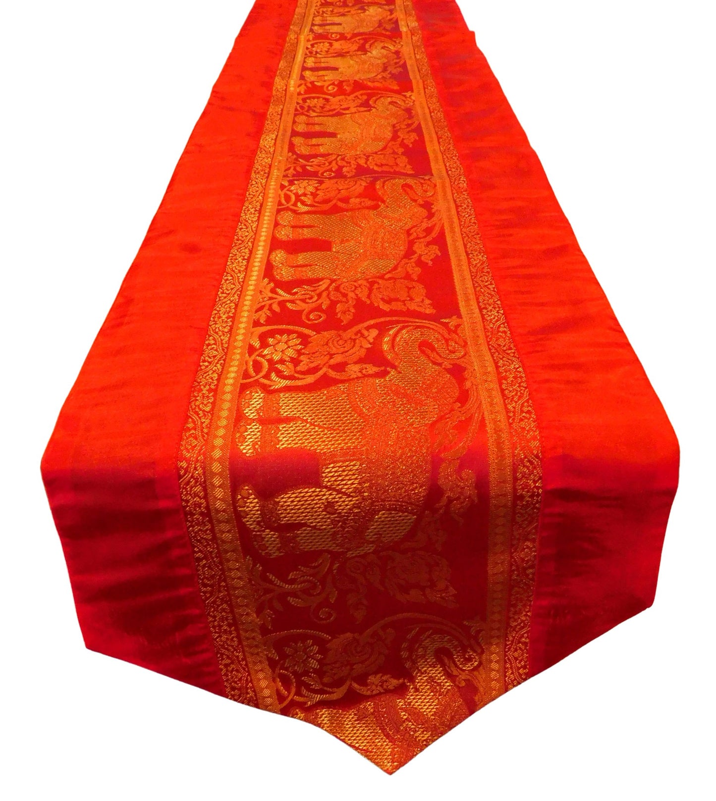 Chemin de table avec motif éléphant fête banquet Noël festival anniversaire fête de mariage salon cuisine nappe en soie thaïlandaise Thai Silk