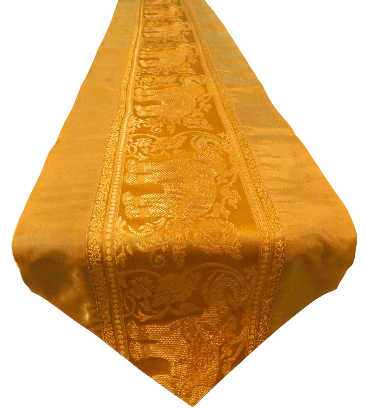 Chemin de table avec motif éléphant fête banquet Noël festival anniversaire fête de mariage salon cuisine nappe en soie thaïlandaise Thai Silk