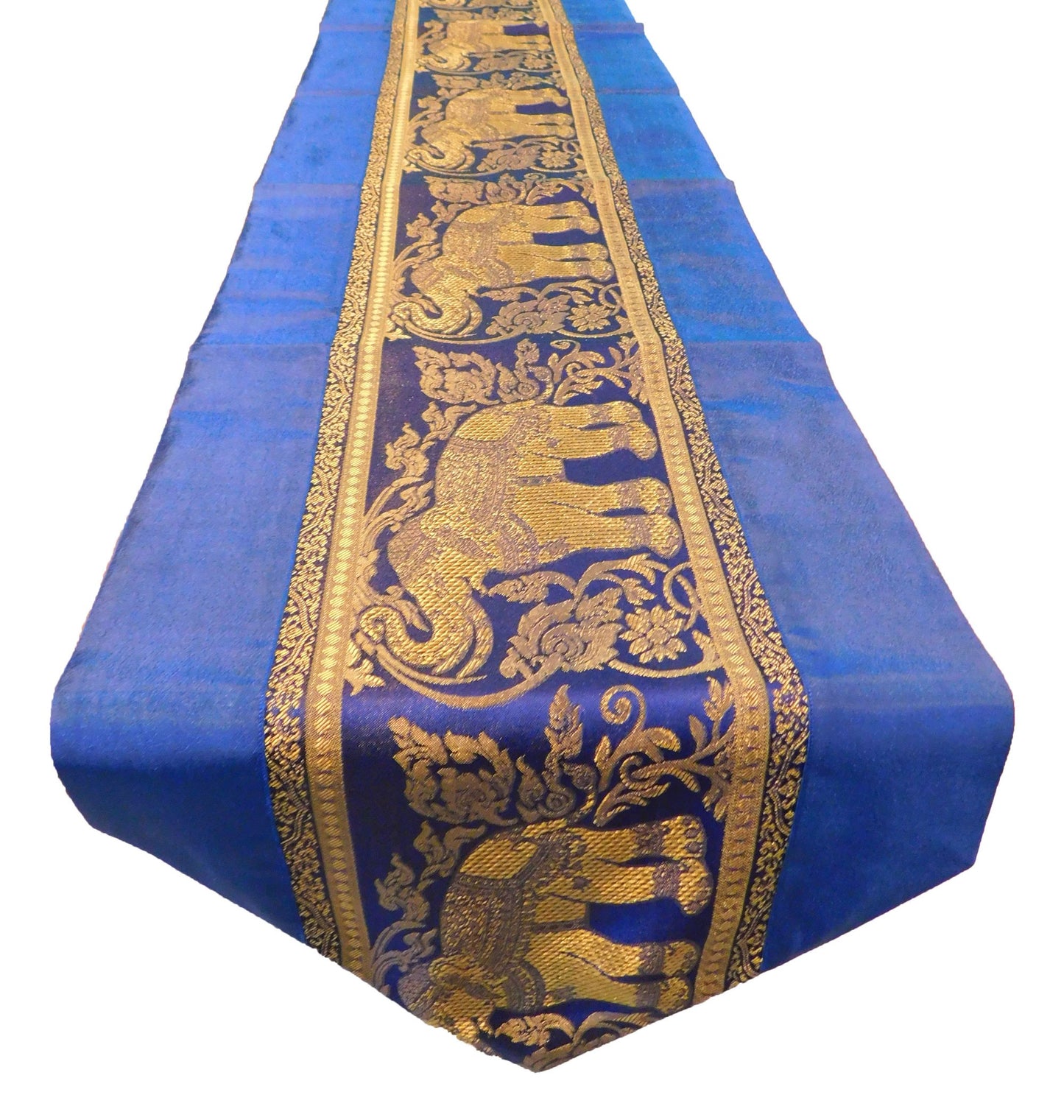 Chemin de table avec motif éléphant fête banquet Noël festival anniversaire fête de mariage salon cuisine nappe en soie thaïlandaise Thai Silk