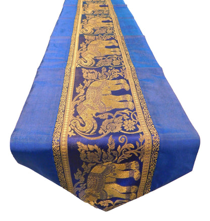 Chemin de table avec motif éléphant fête banquet Noël festival anniversaire fête de mariage salon cuisine nappe en soie thaïlandaise Thai Silk