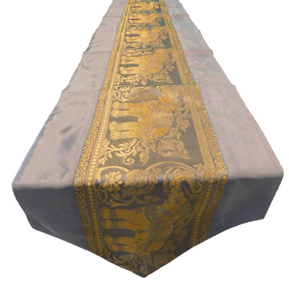Chemin de table avec motif éléphant fête banquet Noël festival anniversaire fête de mariage salon cuisine nappe en soie thaïlandaise Thai Silk
