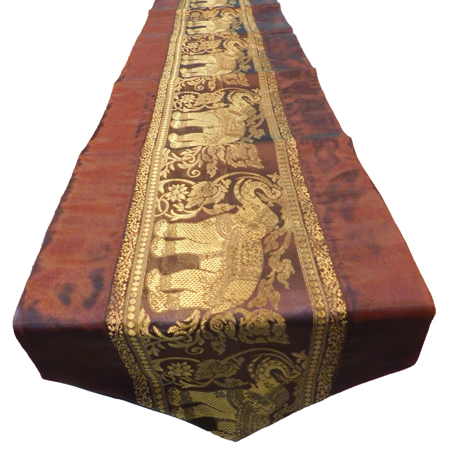Chemin de table avec motif éléphant fête banquet Noël festival anniversaire fête de mariage salon cuisine nappe en soie thaïlandaise Thai Silk