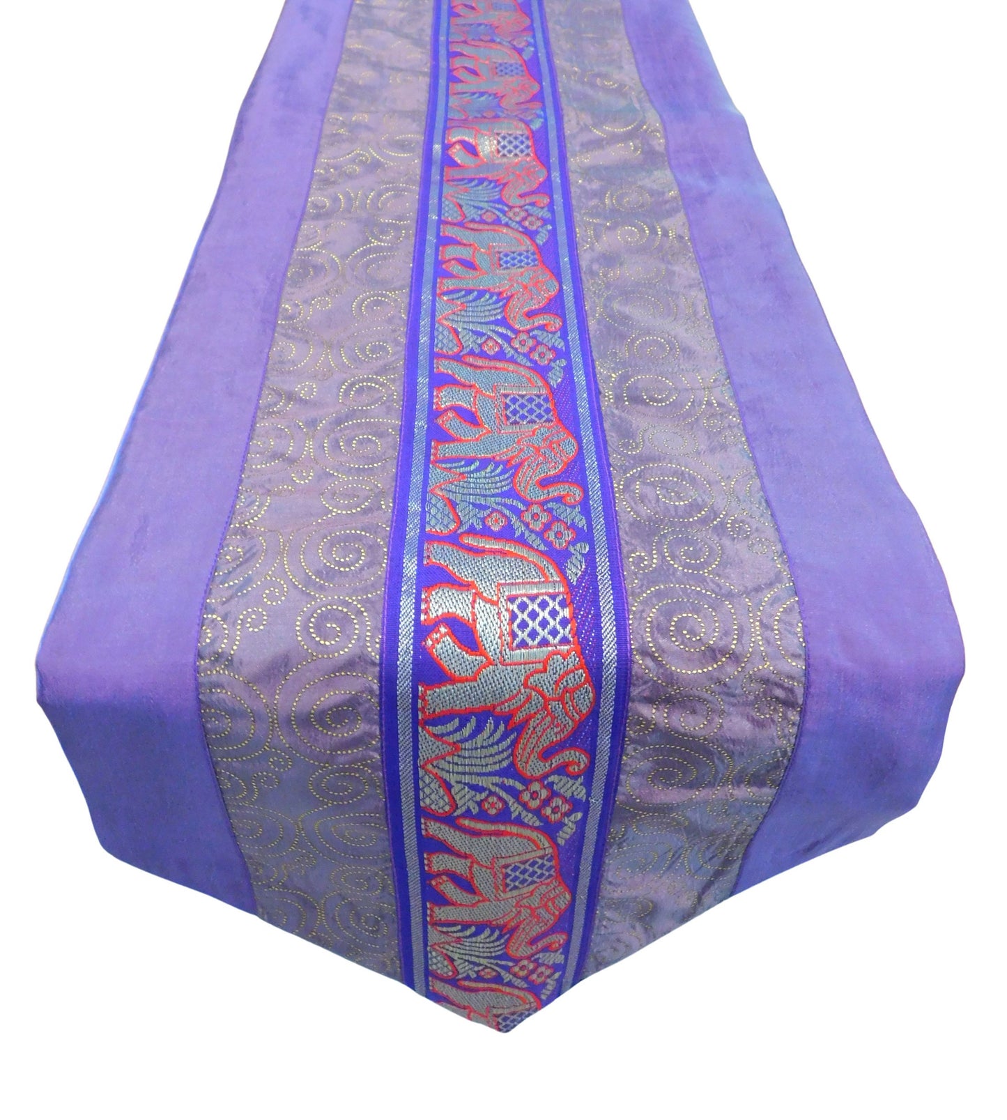 Chemin de table avec éléphant doré gribouillis motif fête banquet Noël festival anniversaire mariage fête salon cuisine nappe en soie thaïlandaise Thai Silk