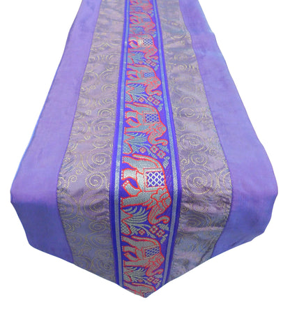 Chemin de table avec éléphant doré gribouillis motif fête banquet Noël festival anniversaire mariage fête salon cuisine nappe en soie thaïlandaise Thai Silk
