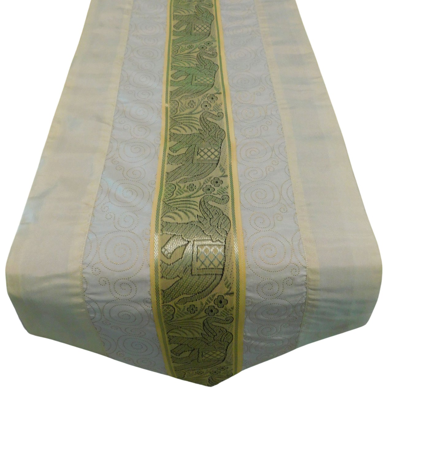 Chemin de table avec éléphant doré gribouillis motif fête banquet Noël festival anniversaire mariage fête salon cuisine nappe en soie thaïlandaise Thai Silk