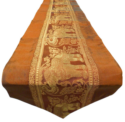 Chemin de table avec motif éléphant fête banquet Noël festival anniversaire fête de mariage salon cuisine nappe en soie thaïlandaise Thai Silk