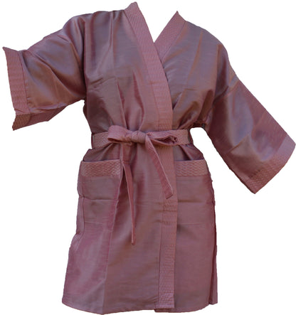 Kimono Robe Femme Long Satin Peignoir Soie Léger Soyeux Peignoir pour Demoiselles D'honneur Nuptiale Party Loungewear avec Poches
